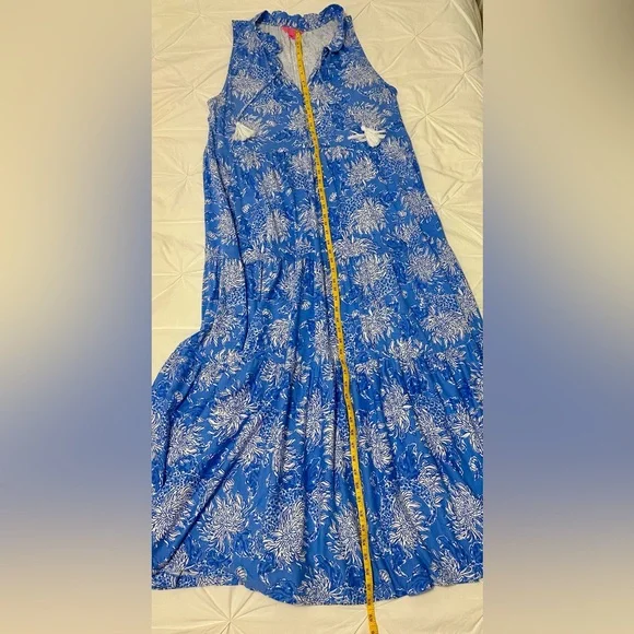 Lilly Pulitzer Malone Cotton Maxi Dress 🤍💙 - Picture 13 of 14